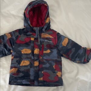 Columbia Kids' Hooded Jacket - Red, Blue, Yellow size 3t
